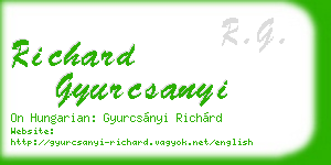 richard gyurcsanyi business card